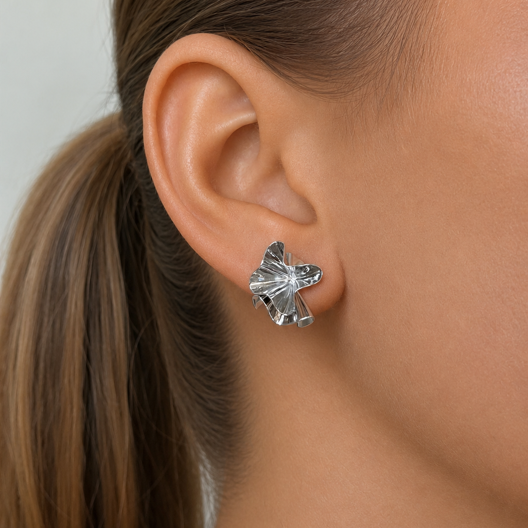 Hedvig Deco Petite Hoops Silver - Charlotte Bonde Sthlm