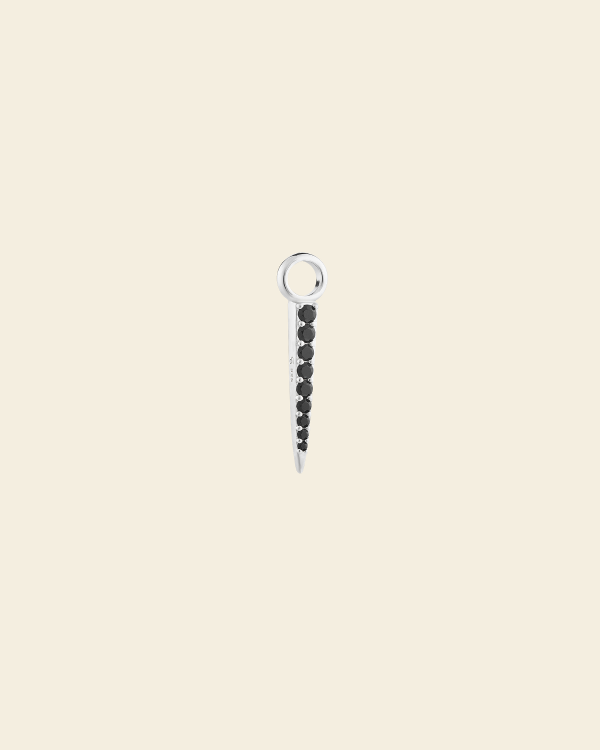 Signature Petite Spike Pendant Black Spinel