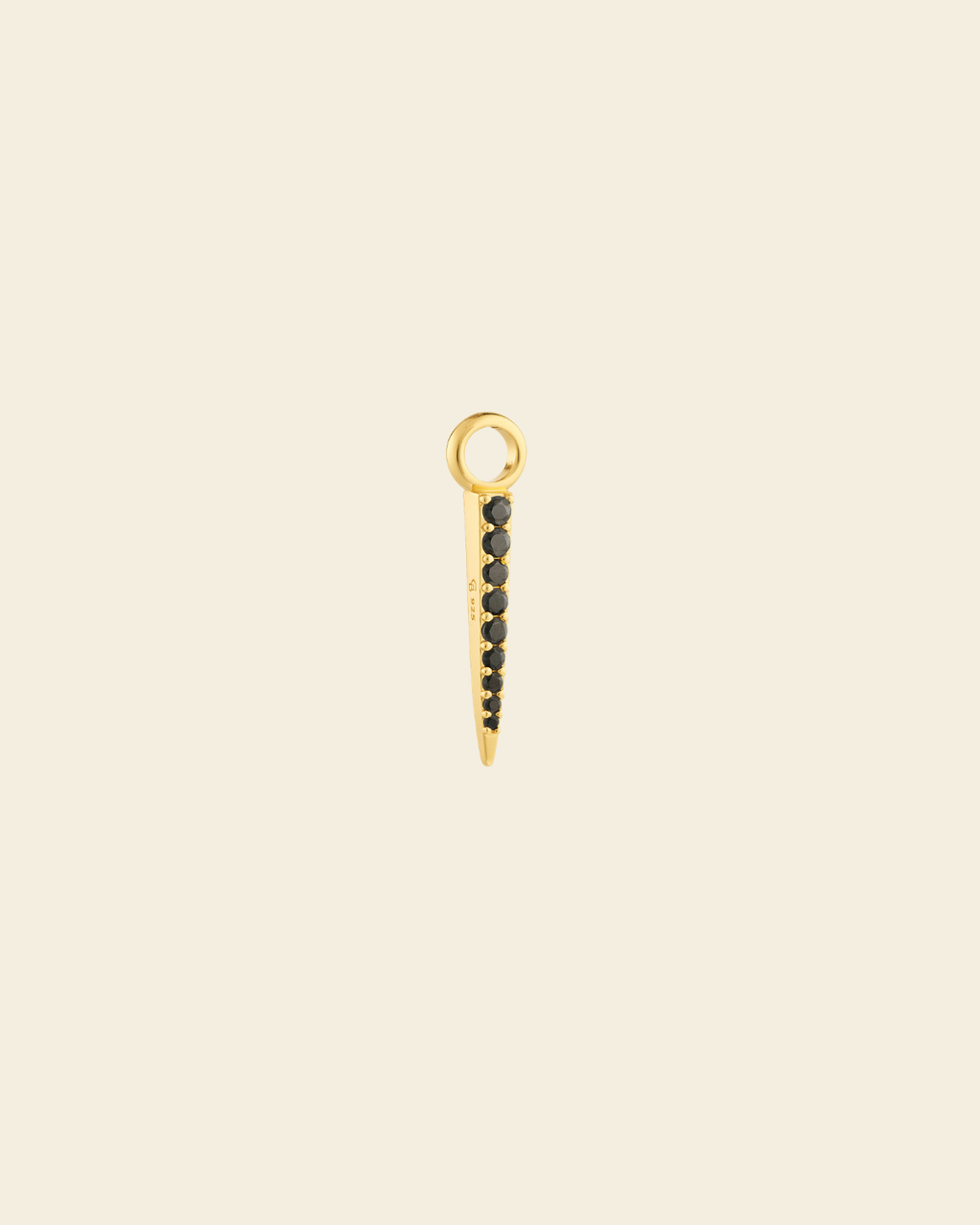 Signature Petite Spike Pendant Black Spinel