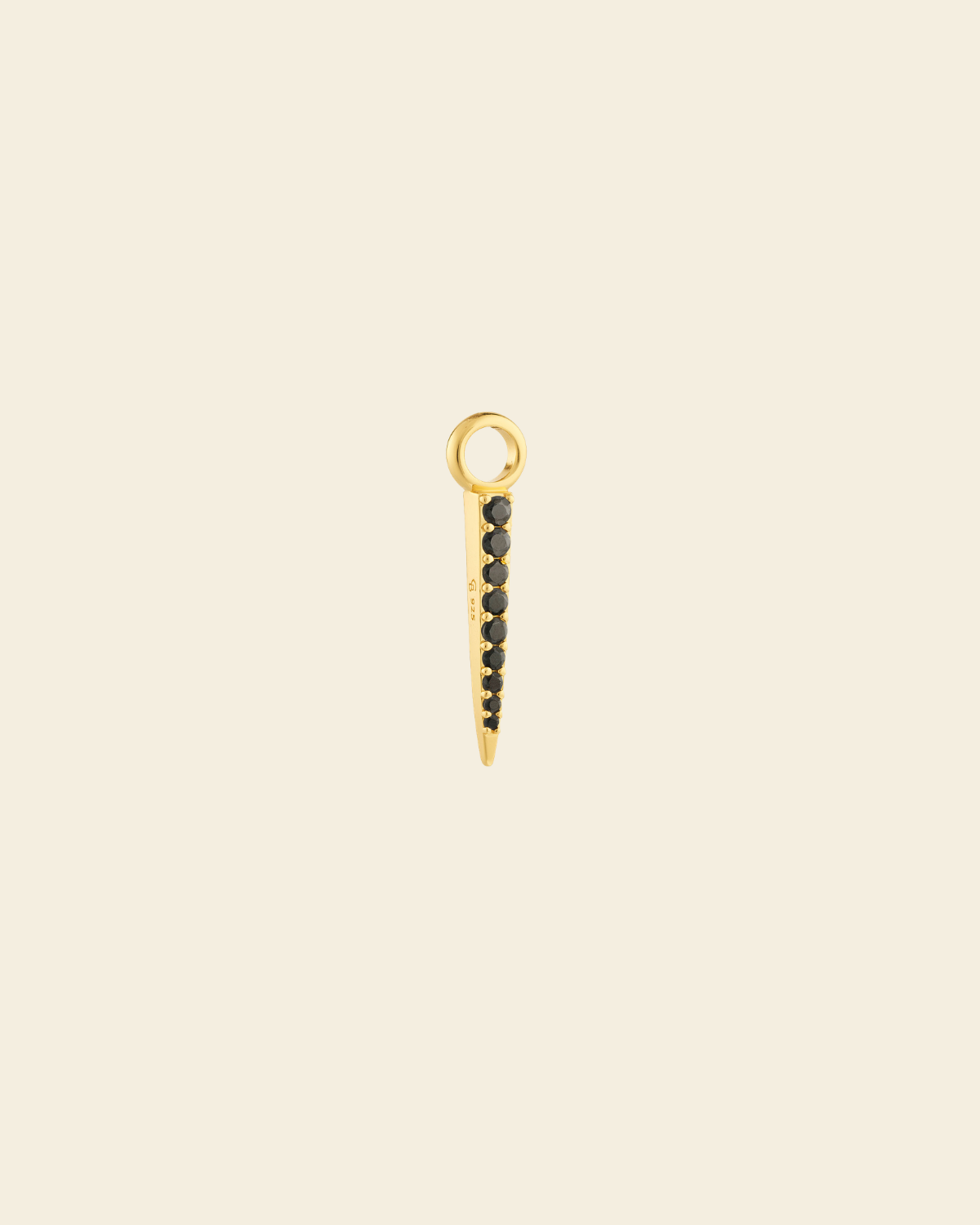 Signature Petite Spike Pendant Black Spinel