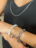 Signature Vanity White Pearl Bracelet