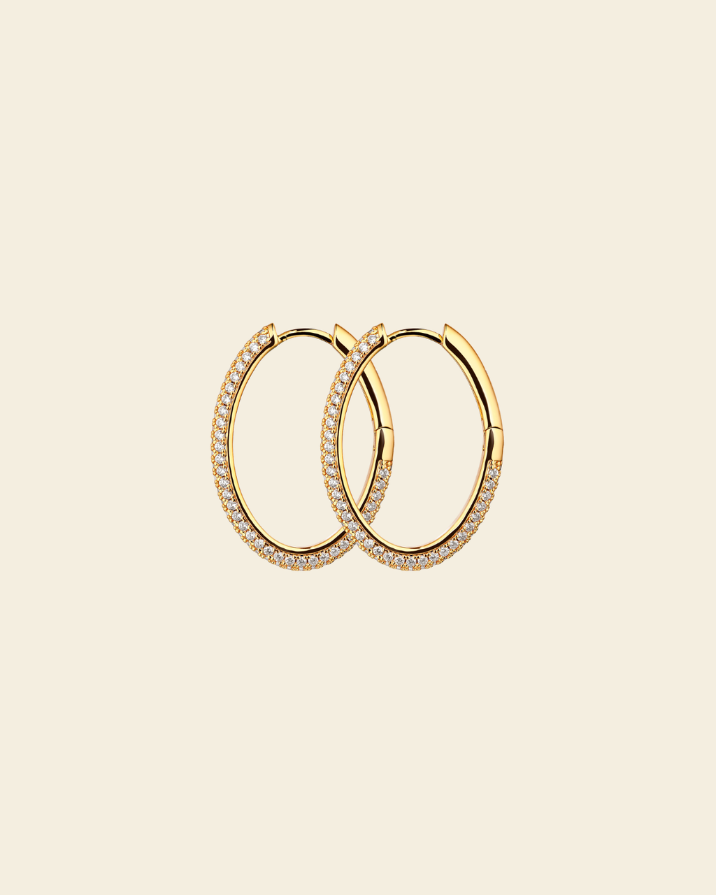 Bianca Boho Just Perfect Hoops Rock Crystal Gold - Charlotte Bonde Sthlm