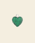 Signature Eternal Heart Pendant Green Spinel Silver