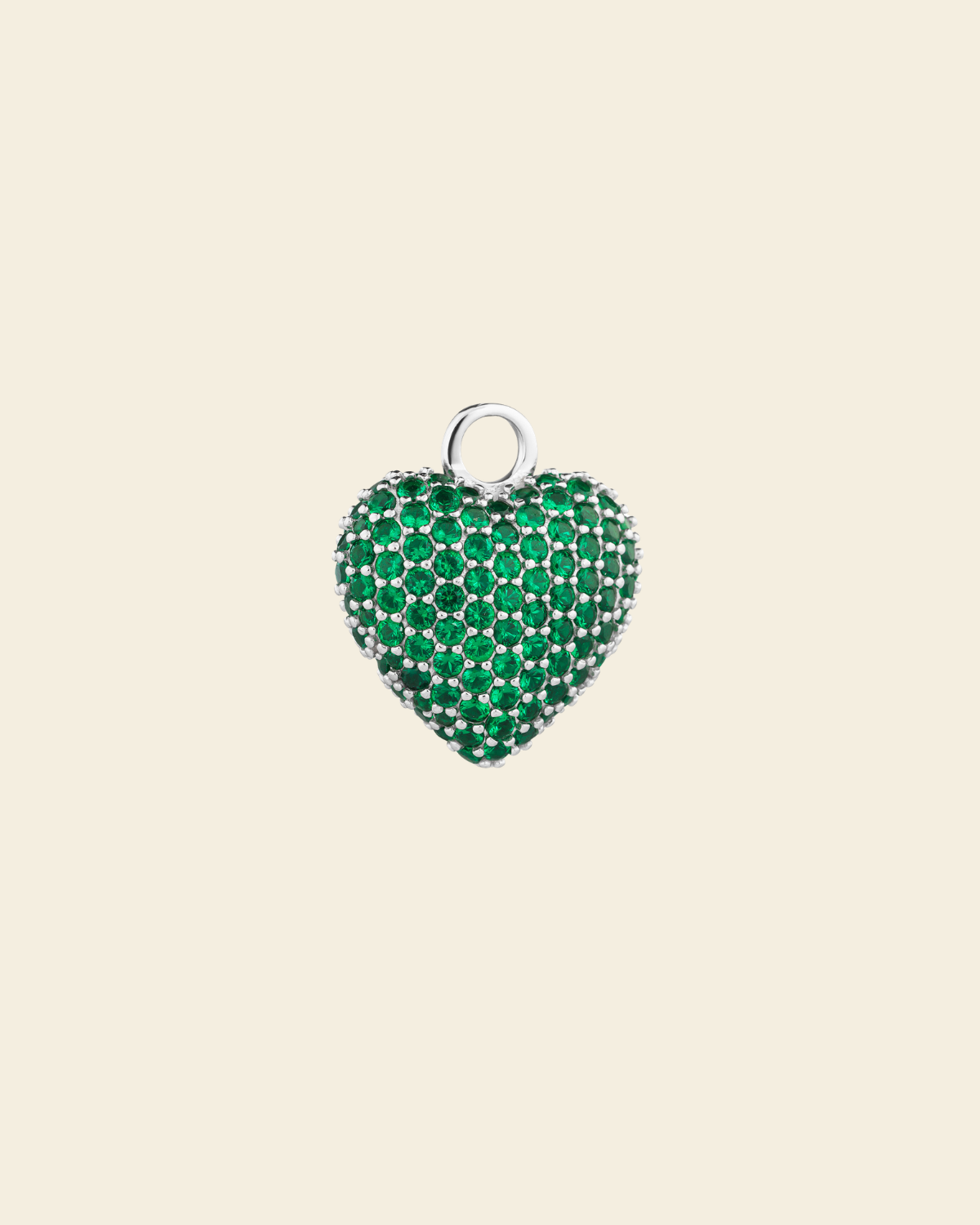 Signature Eternal Heart Pendant Green Spinel Silver