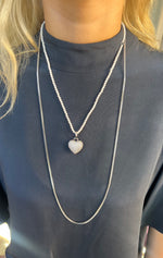 Signature Petite White Pearl Necklace Silver