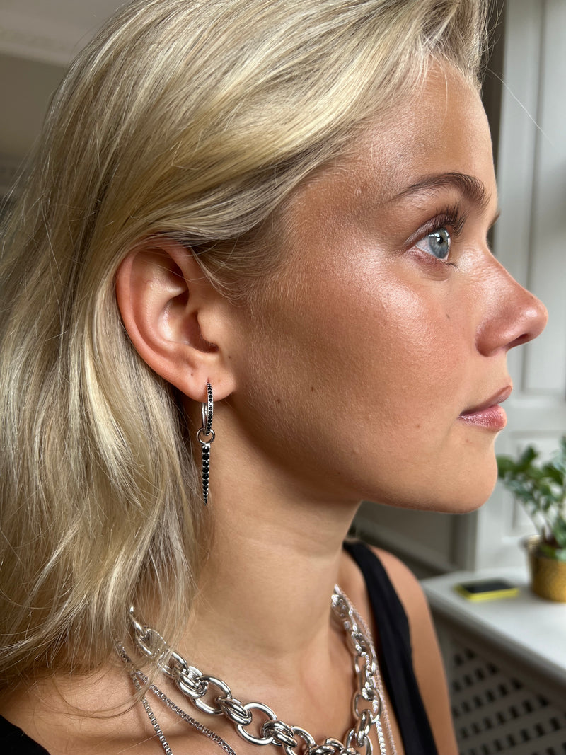 Signature Petite Spike Pendant Black Spinel