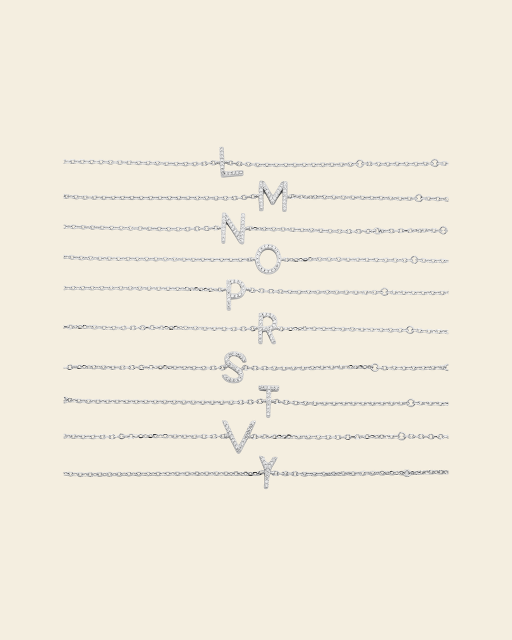 Irma Letter Bracelet Silver