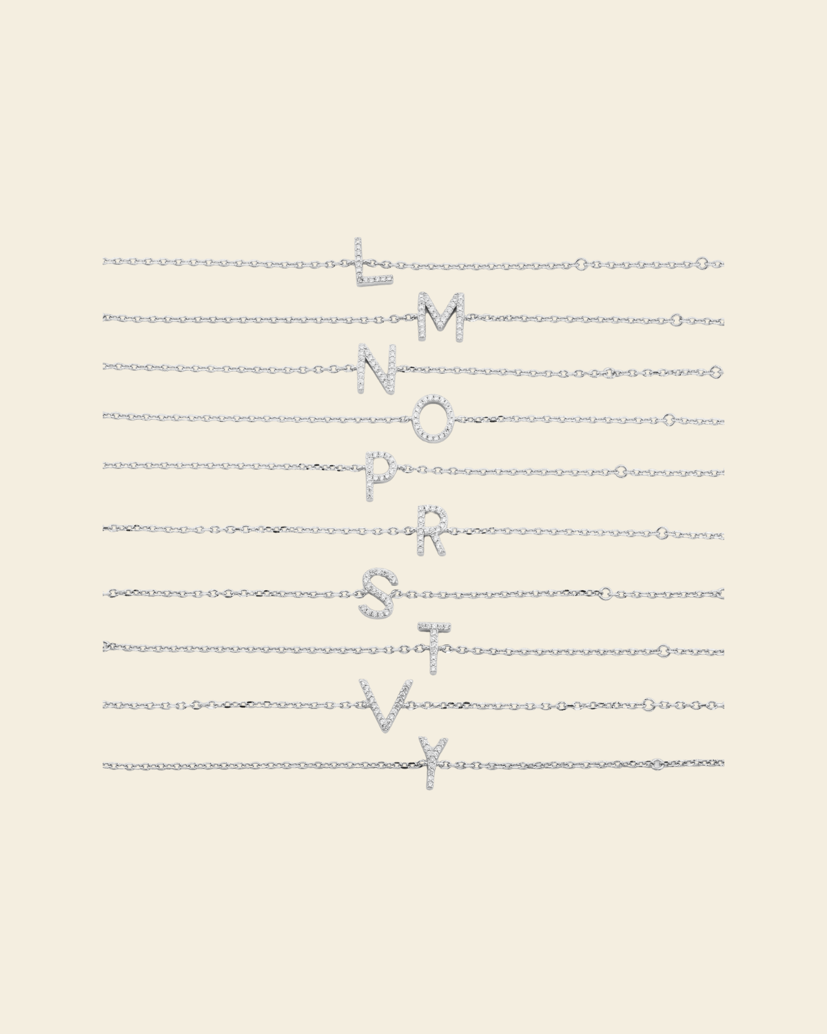 Irma Letter Bracelet Silver