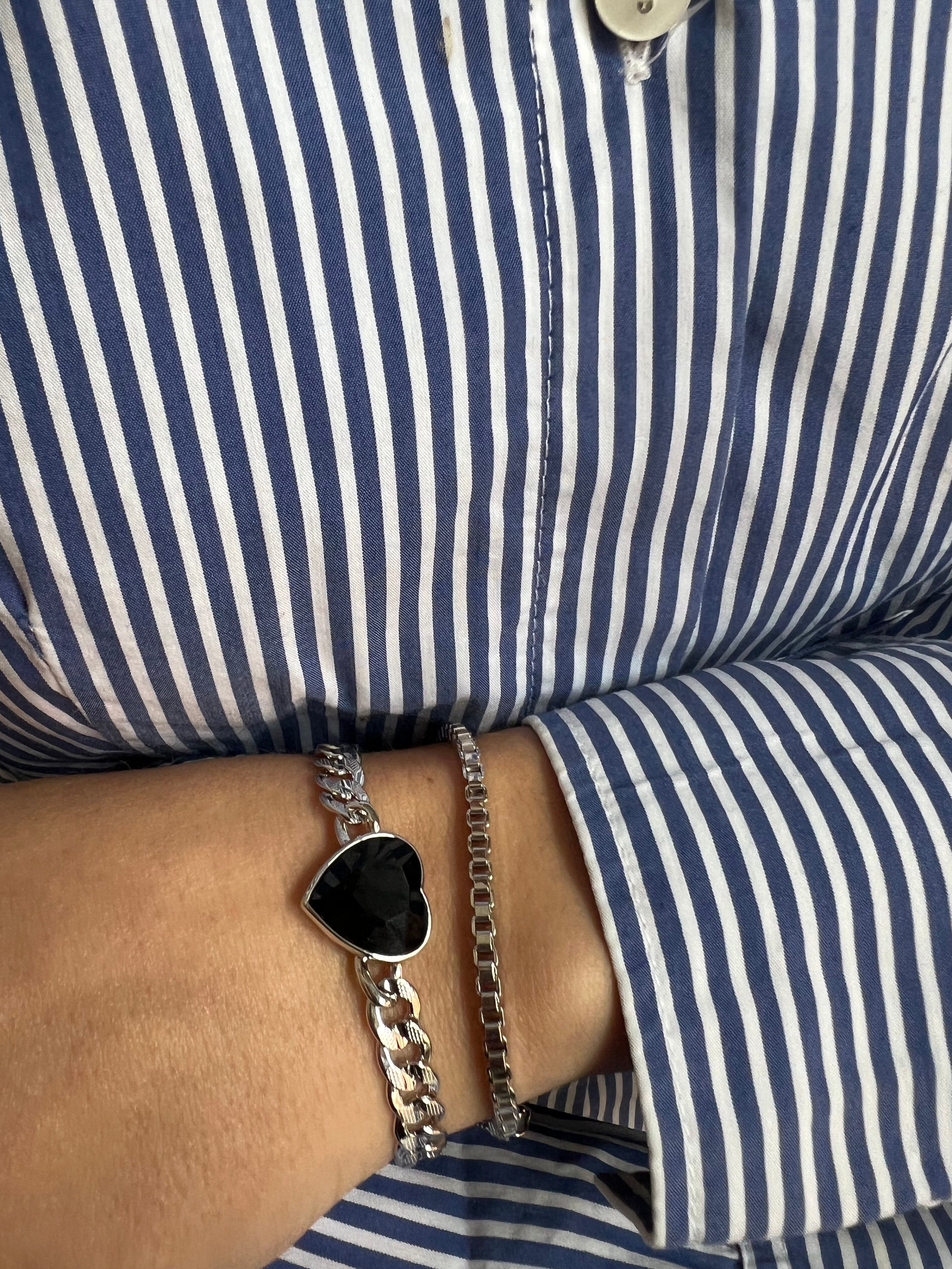 Eternal Love Vanity Bracelet Black Crystal Silver - Charlotte Bonde Sthlm