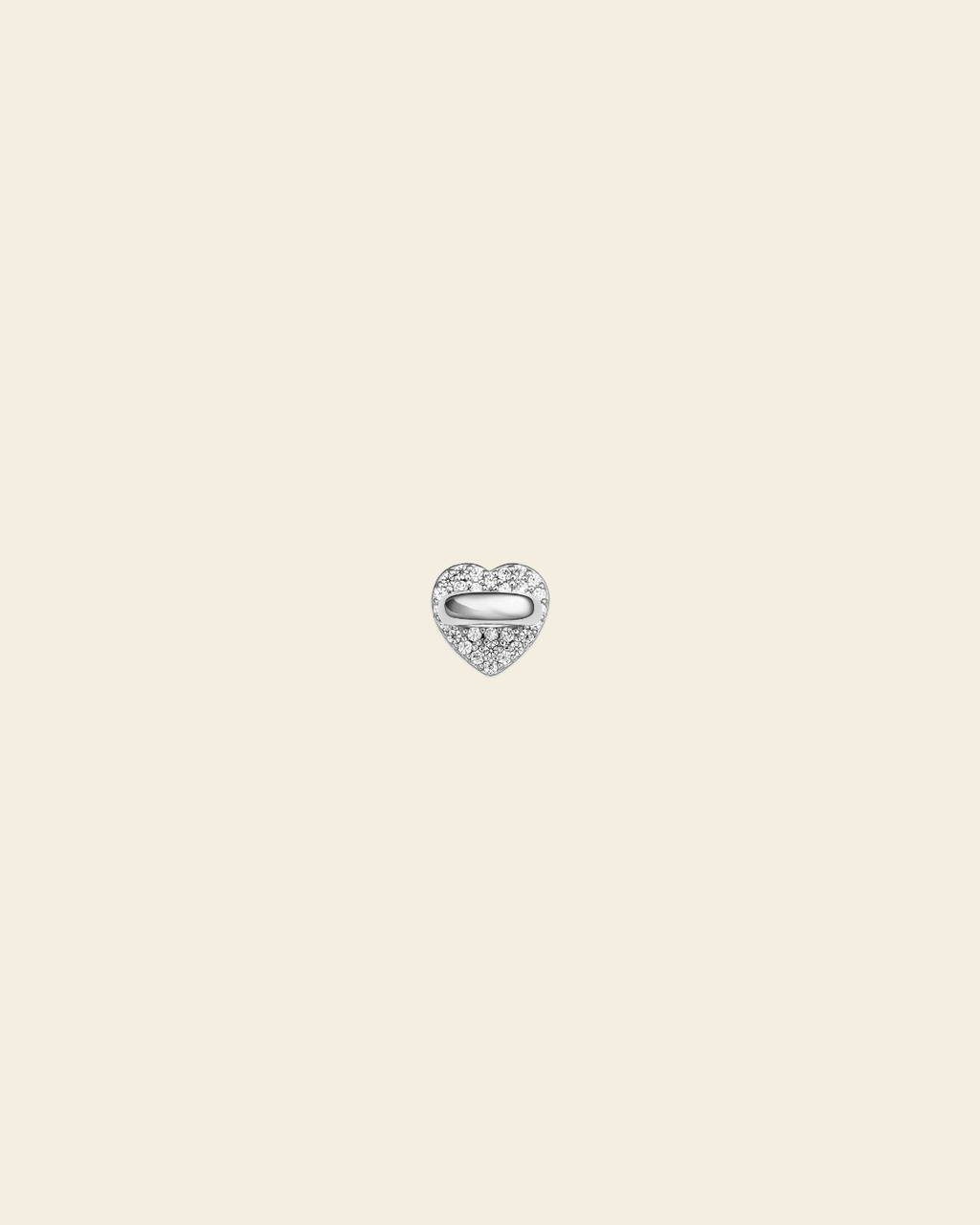 Signature Vanity Heart Pendant Rock Crystal