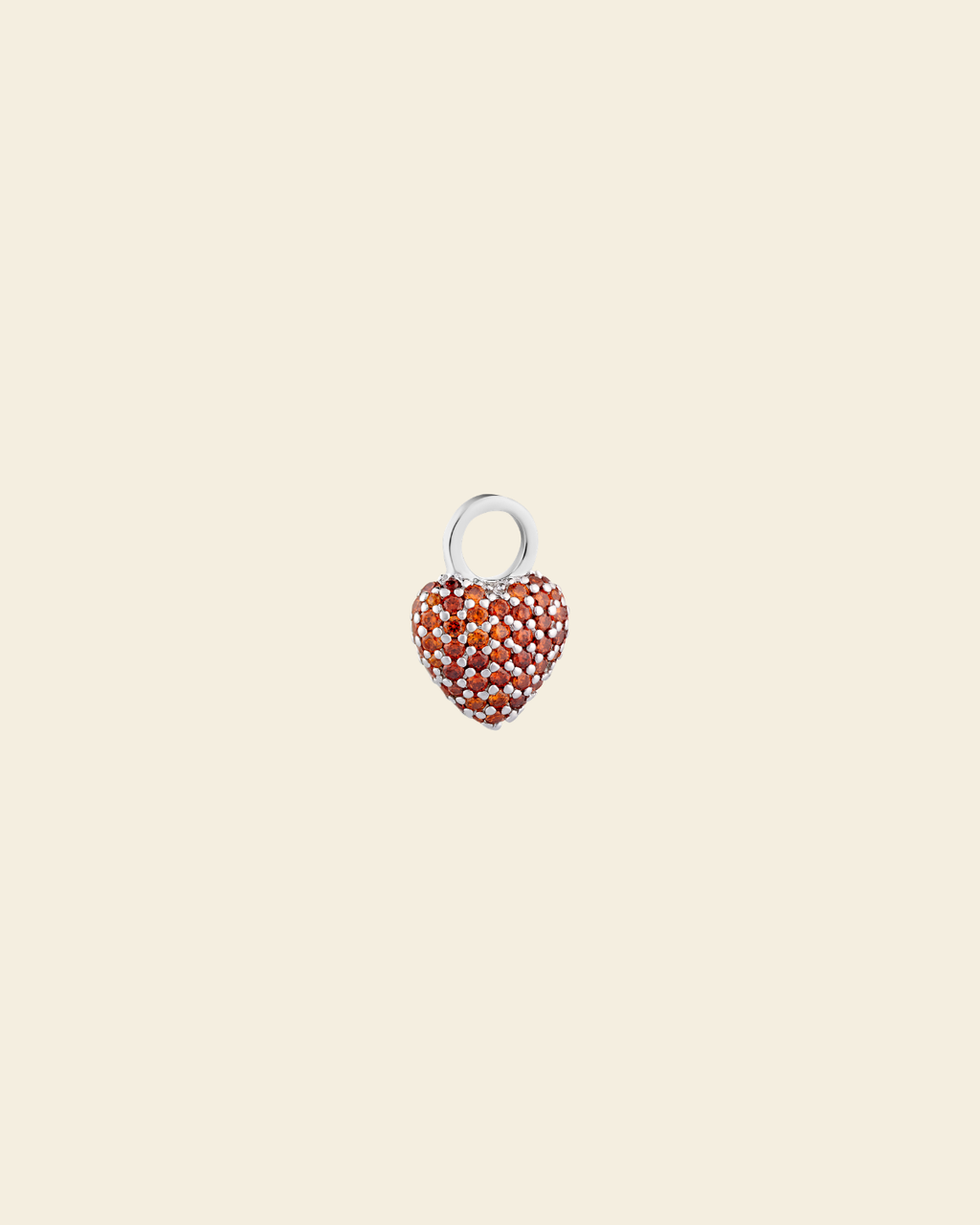 Signature Eternal Heart Mini Pendant Garnet Crystal