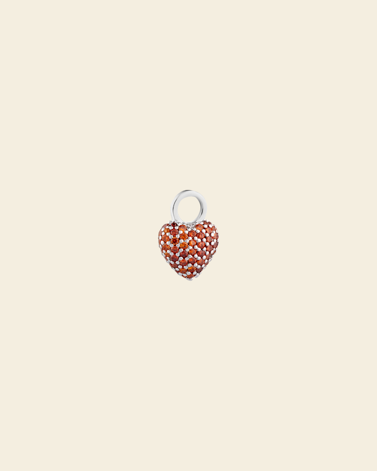 Signature Eternal Heart Mini Pendant Garnet Crystal