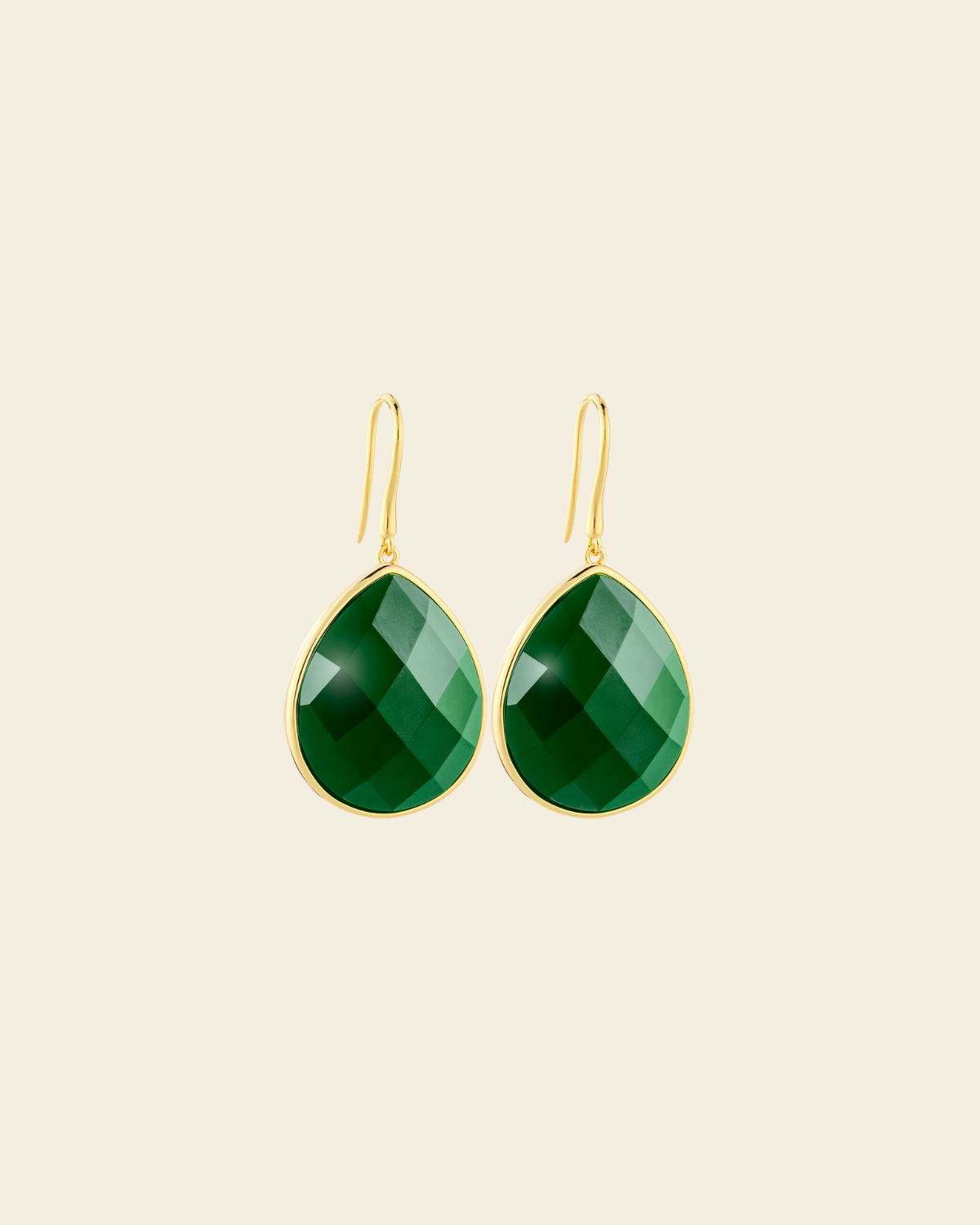Paulina Just Perfect Earrings Green Gold