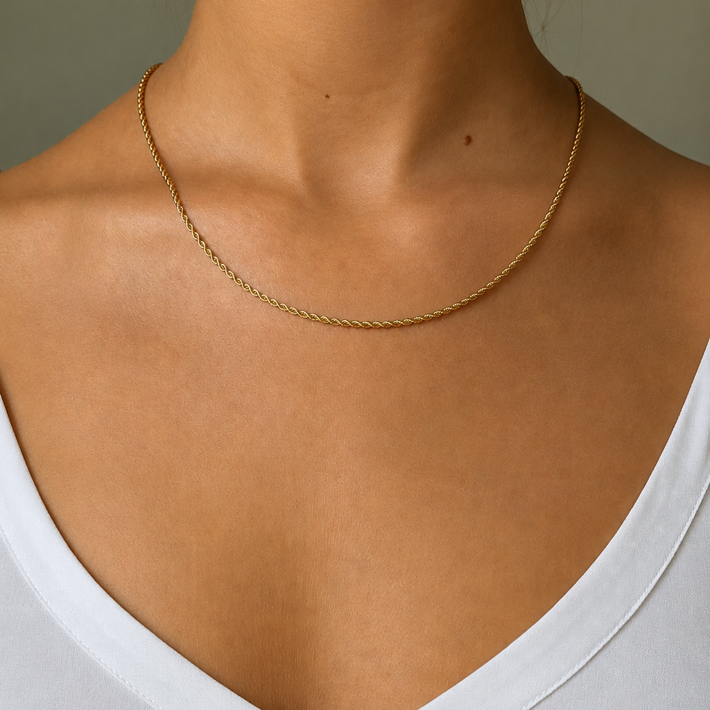Signature Stack Rope Chain Gold 55 cm - Charlotte Bonde Sthlm