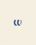Timeless Tiny Hoops Blue Spinel Silver - Charlotte Bonde Sthlm