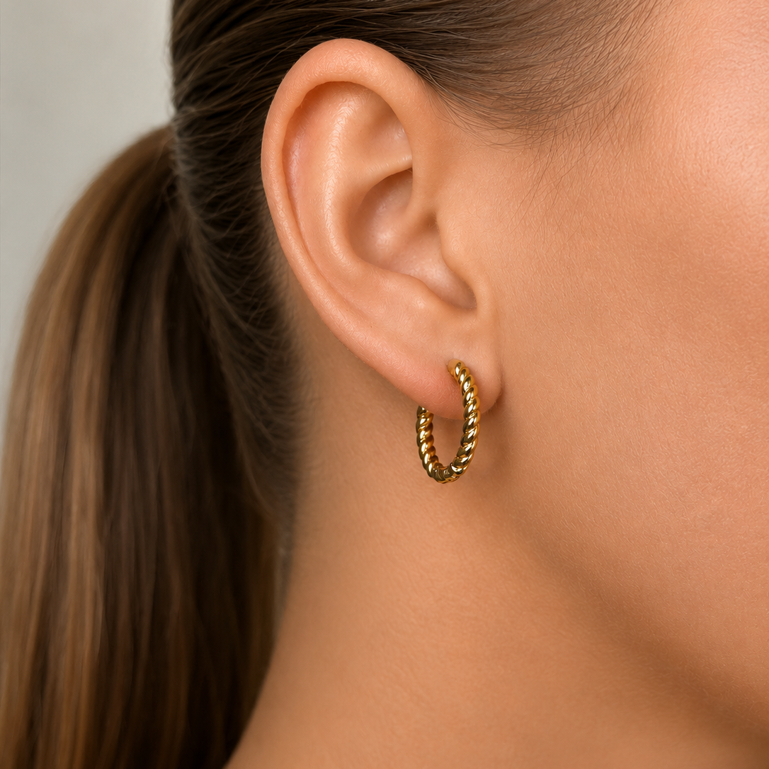 Timeless Spin Hoops Gold - Charlotte Bonde Sthlm