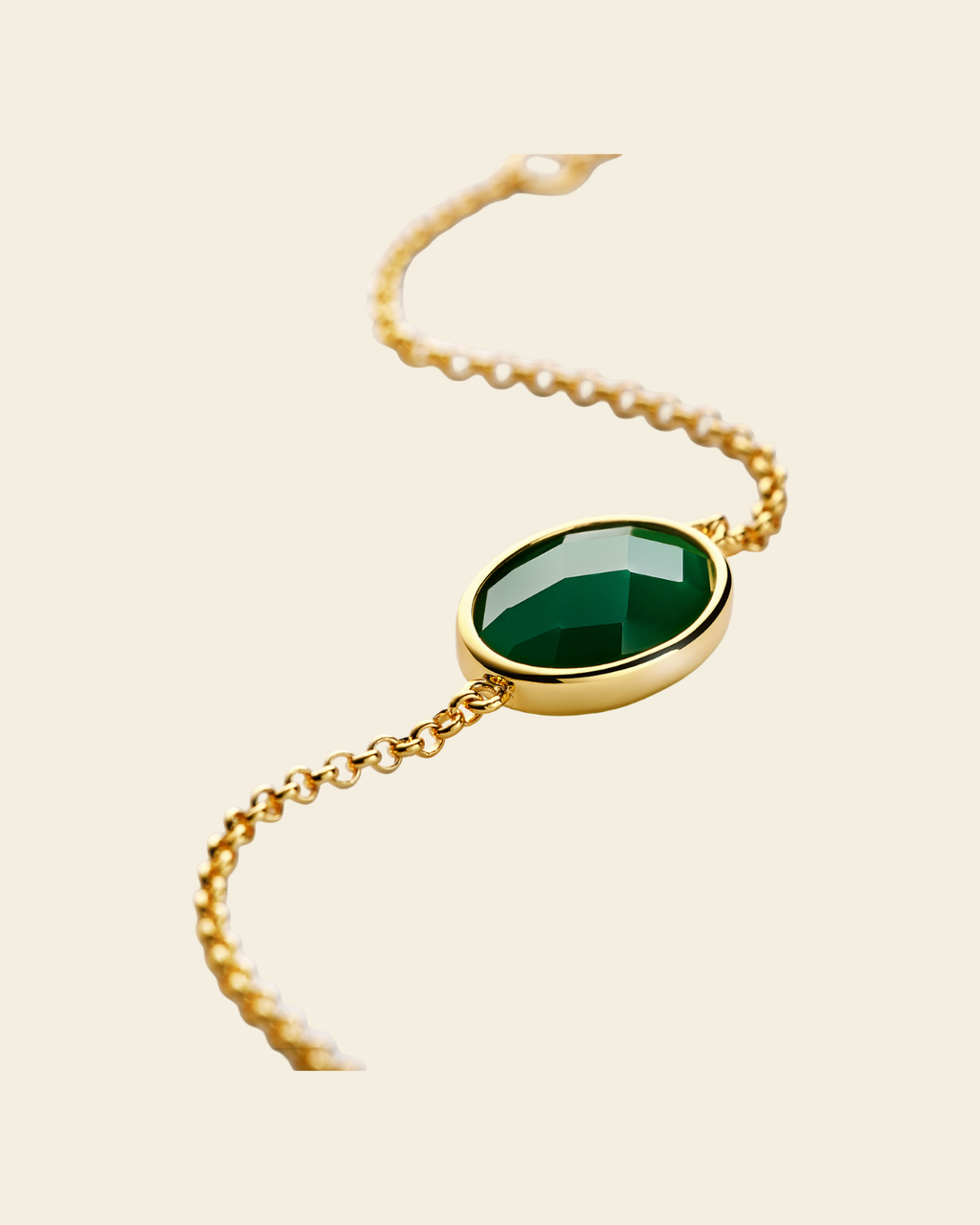 Paulina Petite Bracelet Green Gold