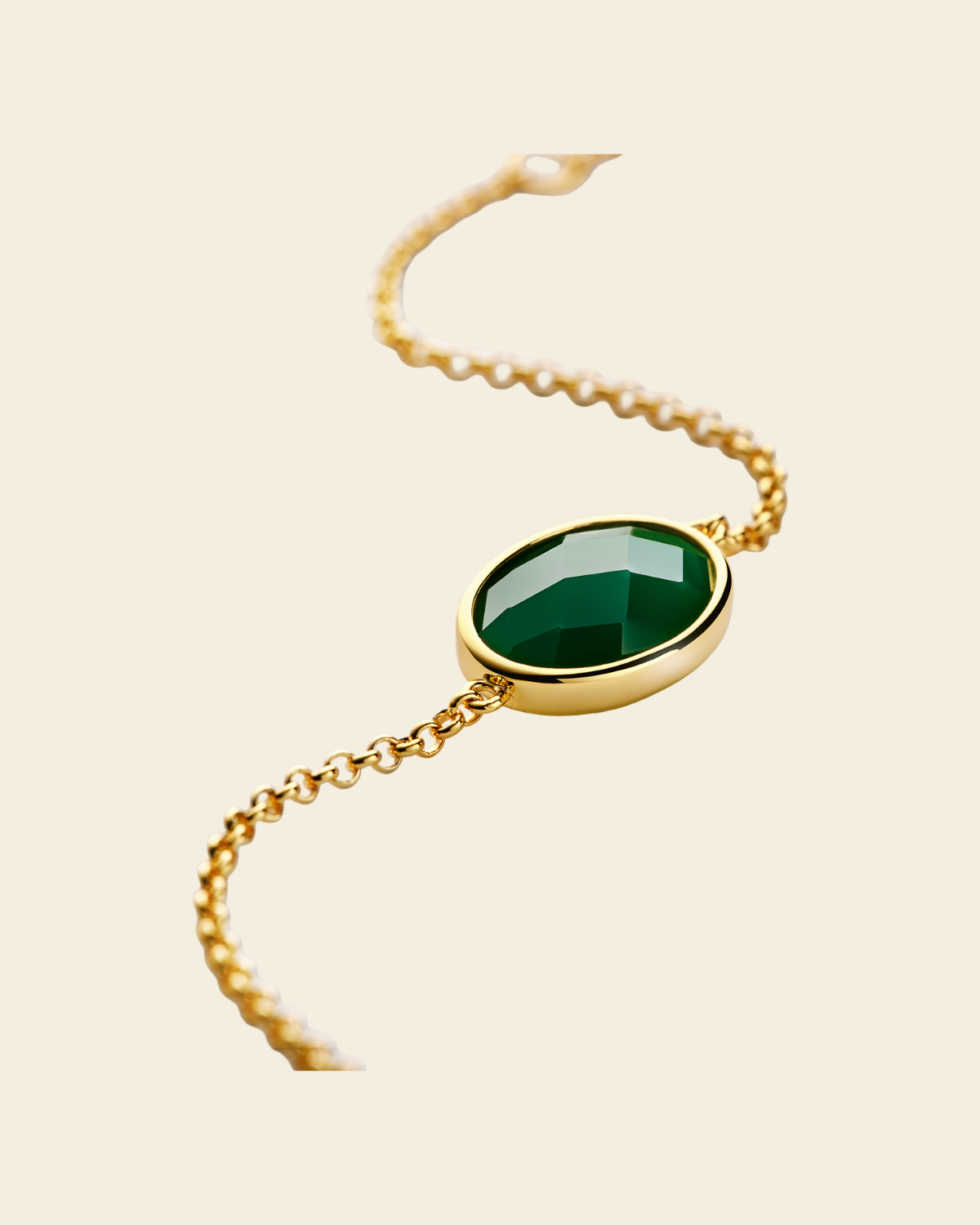 Paulina Petite Bracelet Green Gold