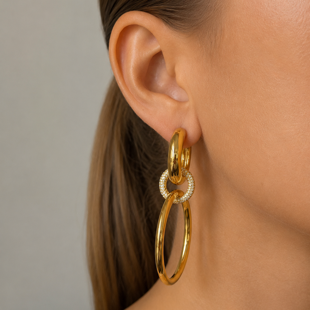 Timeless Chunky Hoops Gold - Charlotte Bonde Sthlm