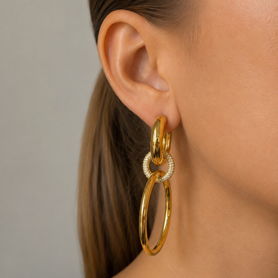 Timeless Chunky Hoops Gold - Charlotte Bonde Sthlm
