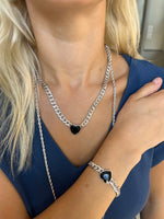 Eternal Love Vanity Bracelet Black Crystal Silver