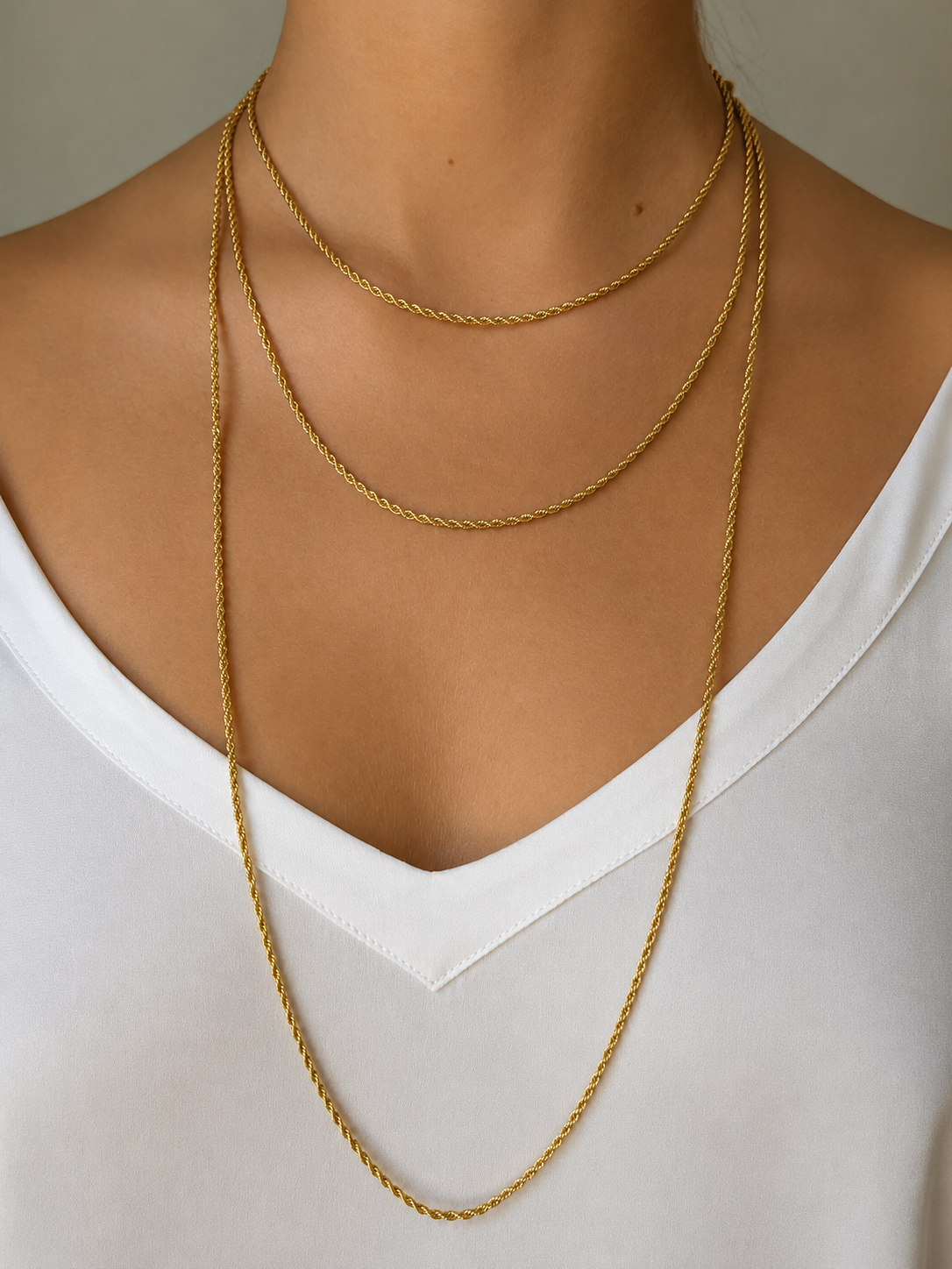 Signature Stack Rope Chain Gold 45 cm