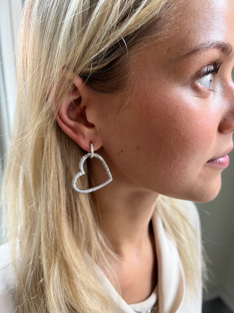 Irma Petite Hoops Rock Crystal Silver