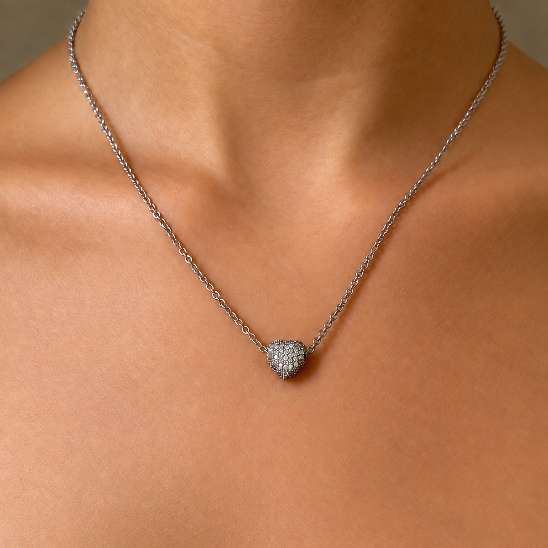 Timeless Eternal Love Necklace Rock Crystal Silver