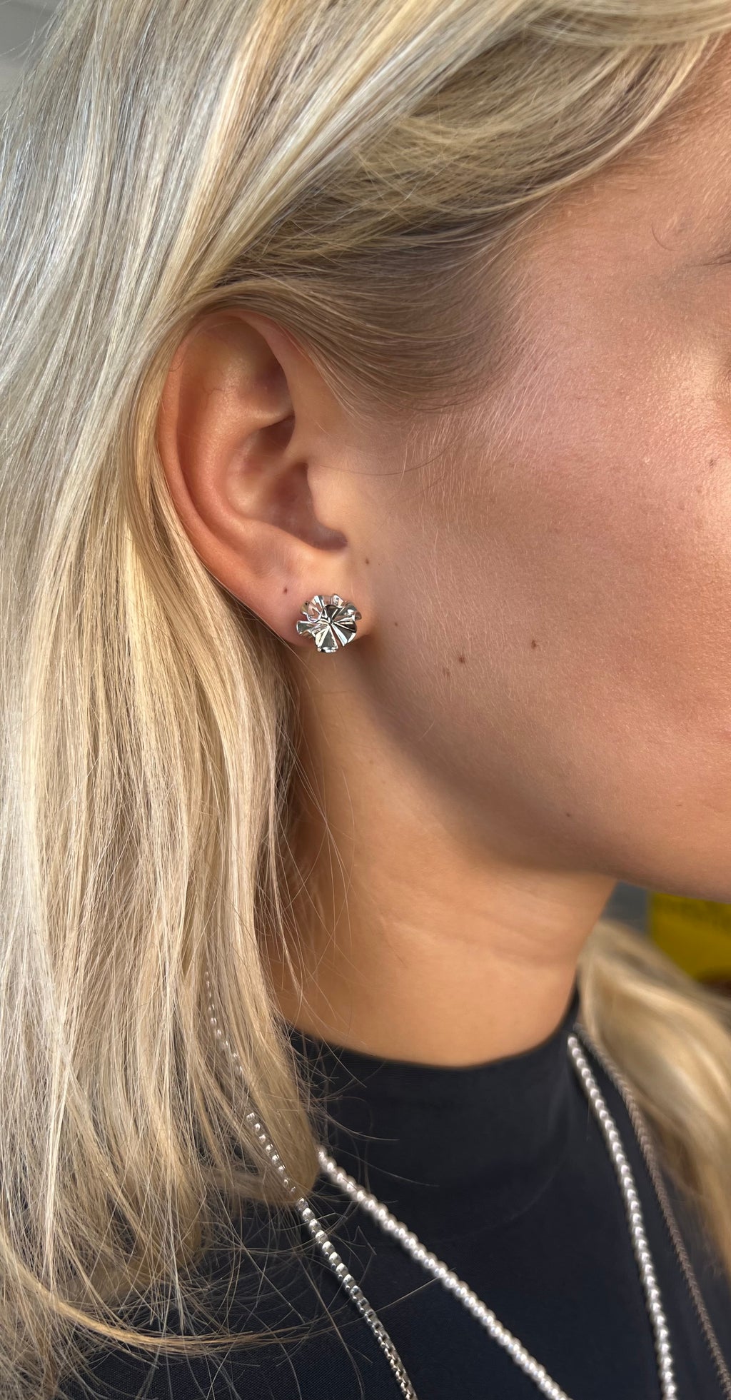 Hedvig Deco Petite Studs Silver - Charlotte Bonde Sthlm