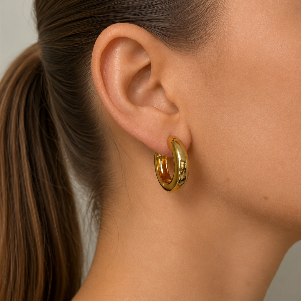 Timeless Chunky Hoops Gold - Charlotte Bonde Sthlm