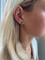 Timeless Tiny Hoops Green Spinel