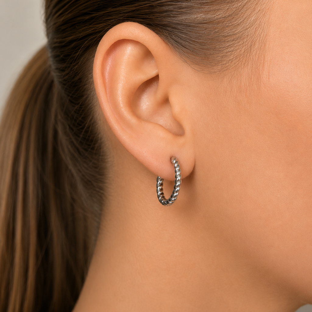 Timeless Spin Hoops Silver - Charlotte Bonde Sthlm