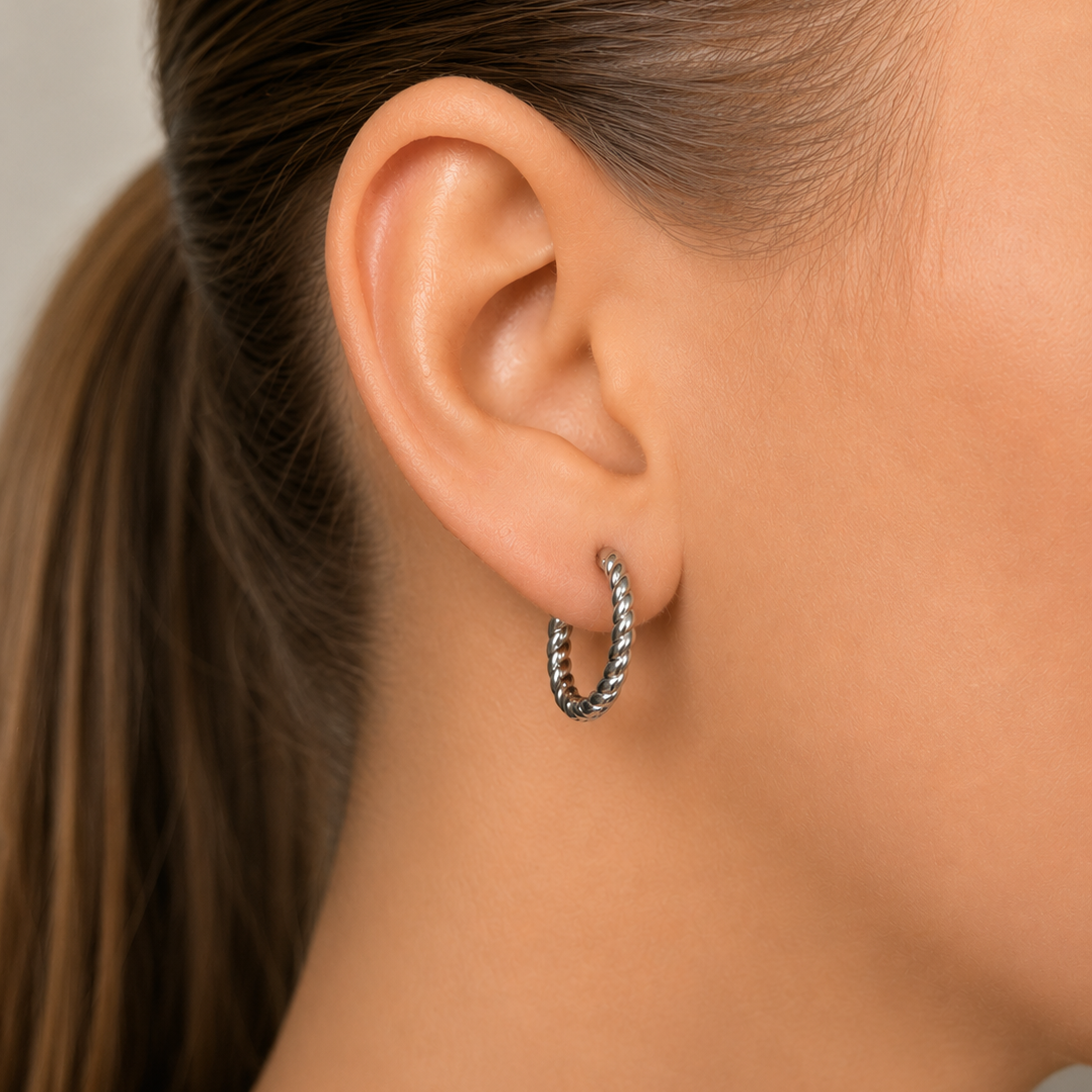 Timeless Spin Hoops Silver - Charlotte Bonde Sthlm