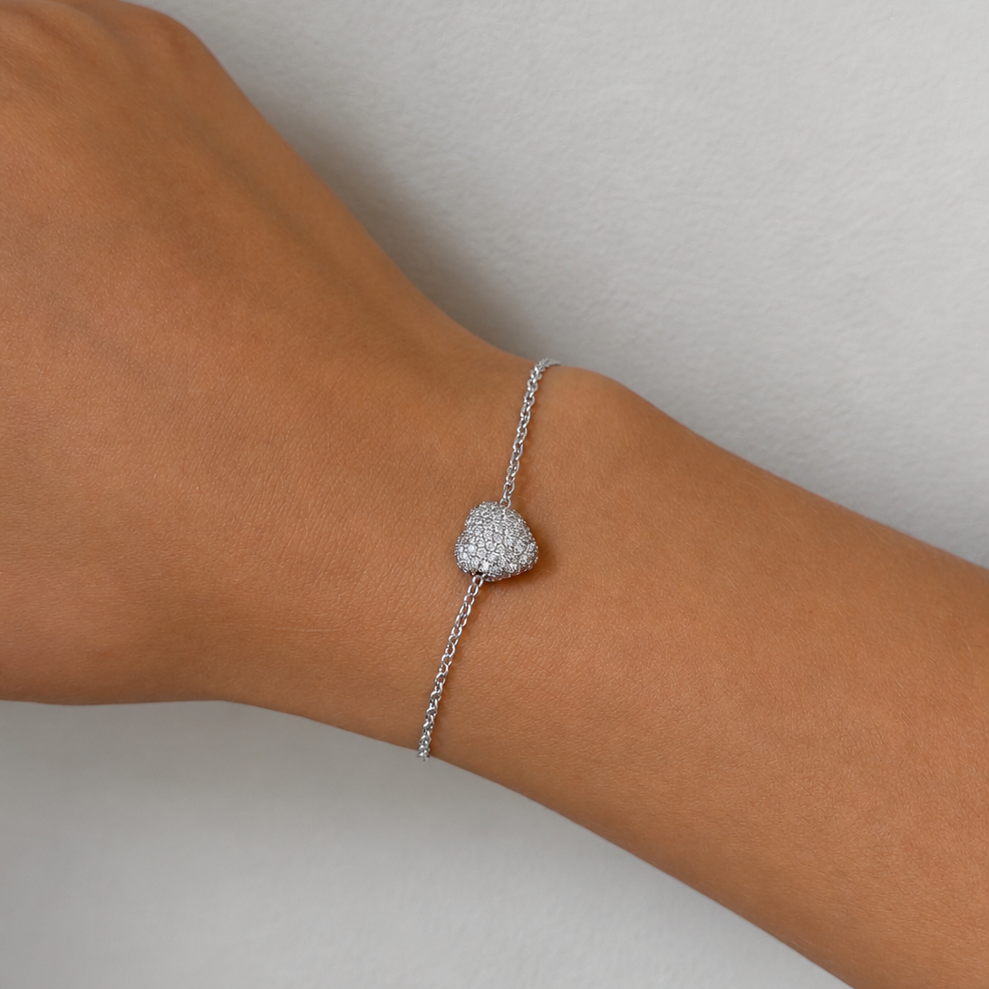 Timeless Eternal Love Bracelet Rock Crystal Silver - Charlotte Bonde Sthlm