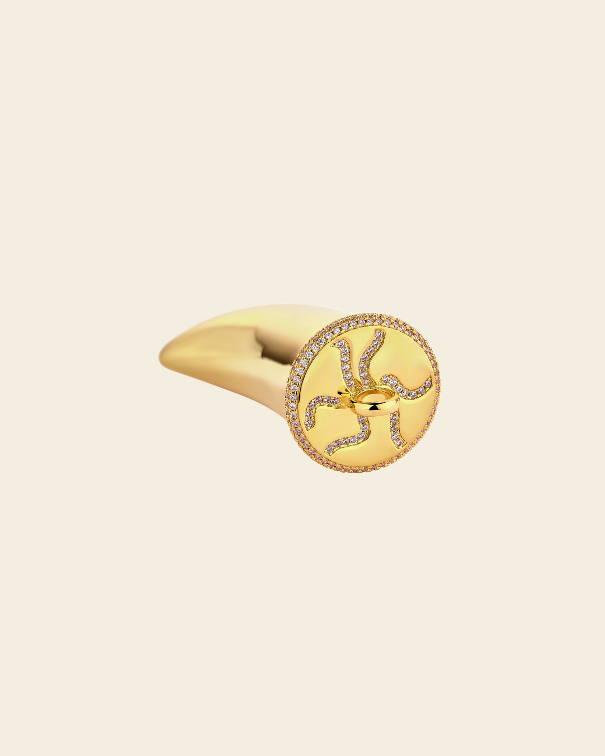 Bianca Boho Horn Pendant Gold - Charlotte Bonde Sthlm