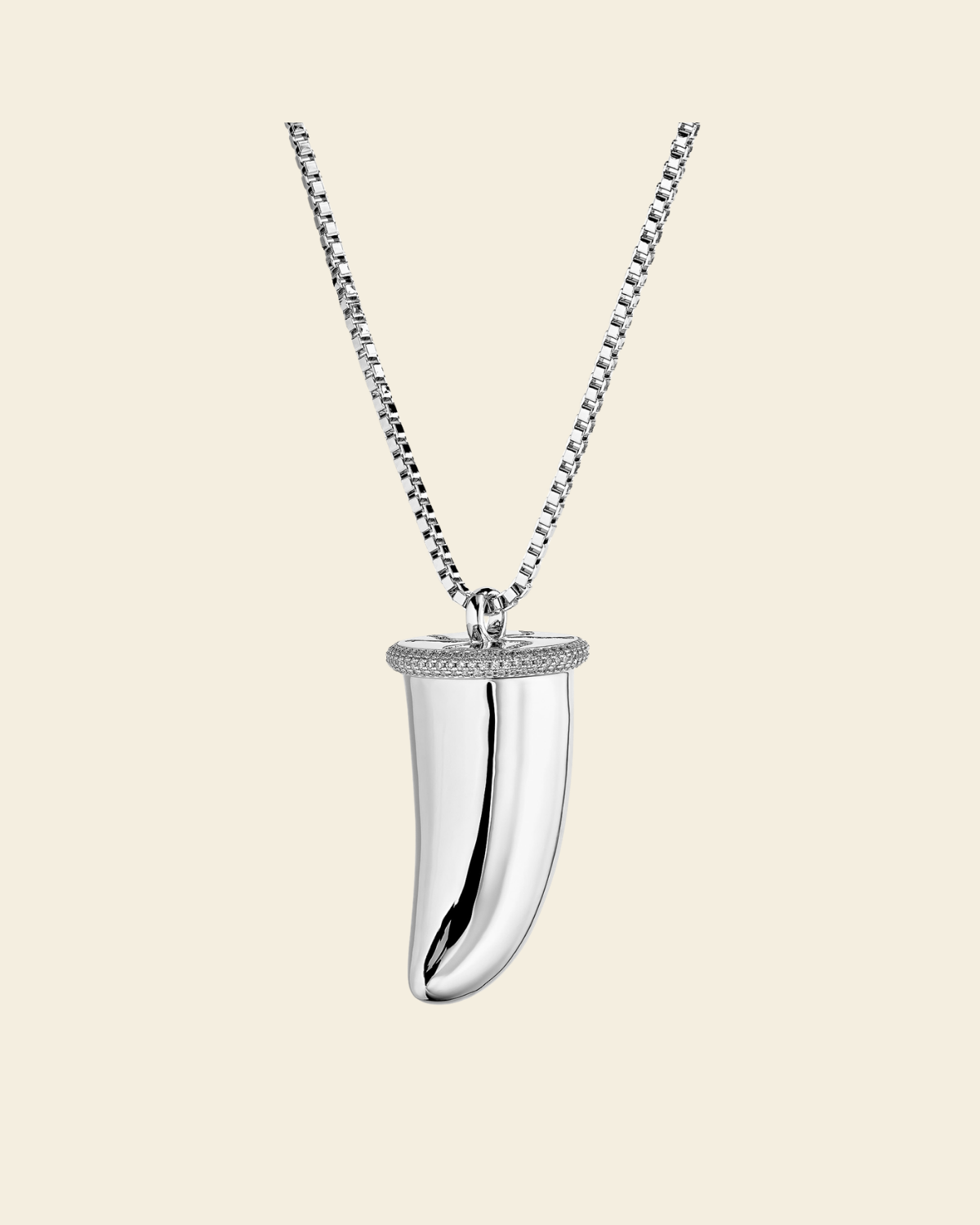 Bianca Boho Horn Pendant Silver - Charlotte Bonde Sthlm