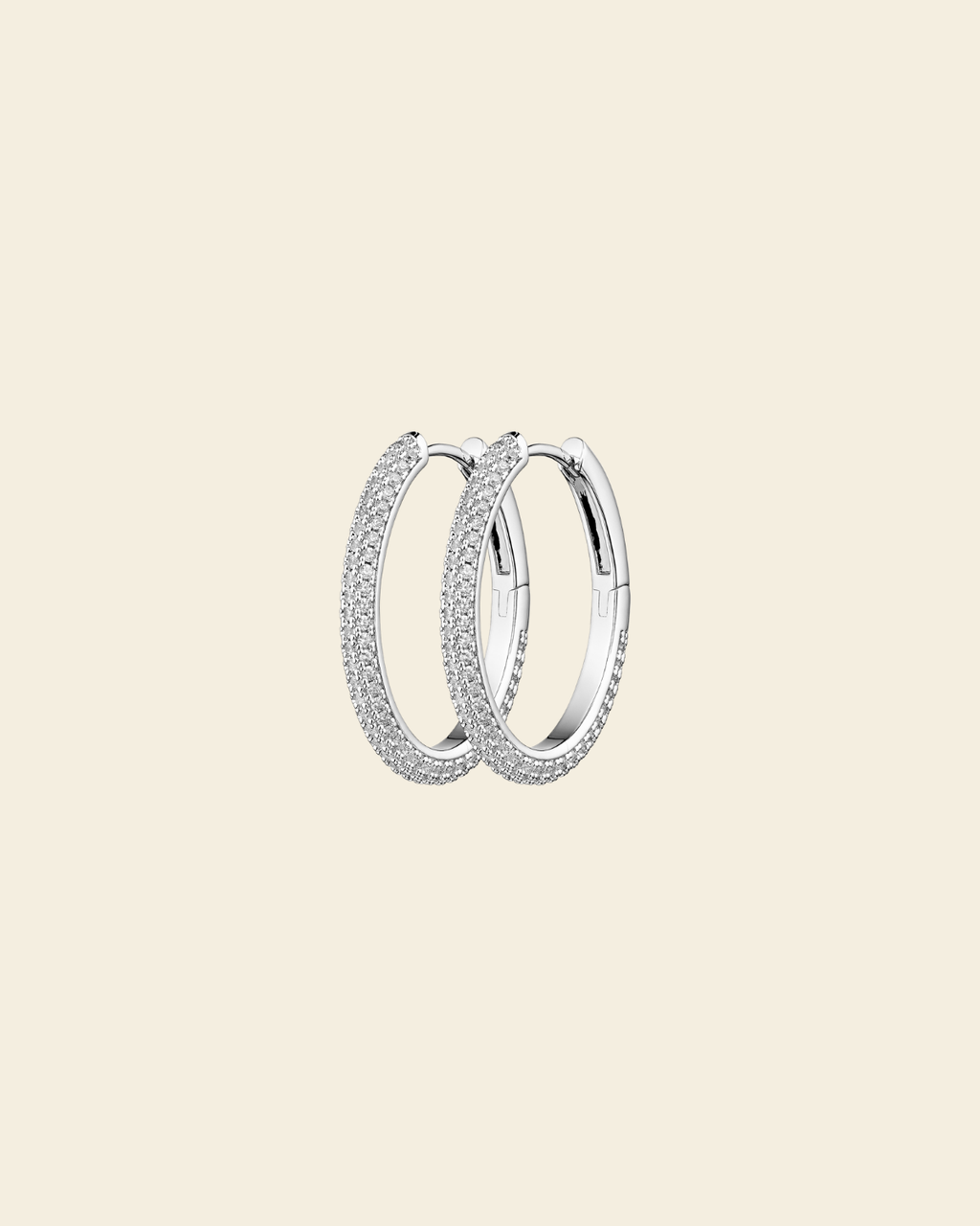 Bianca Boho Just Perfect Hoops Rock Crystal Silver - Charlotte Bonde Sthlm