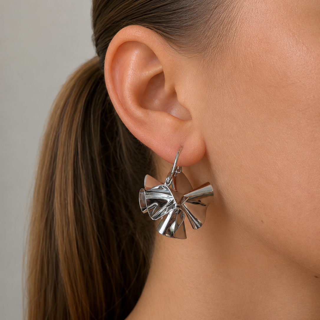 Hedvig Deco Hoops Silver