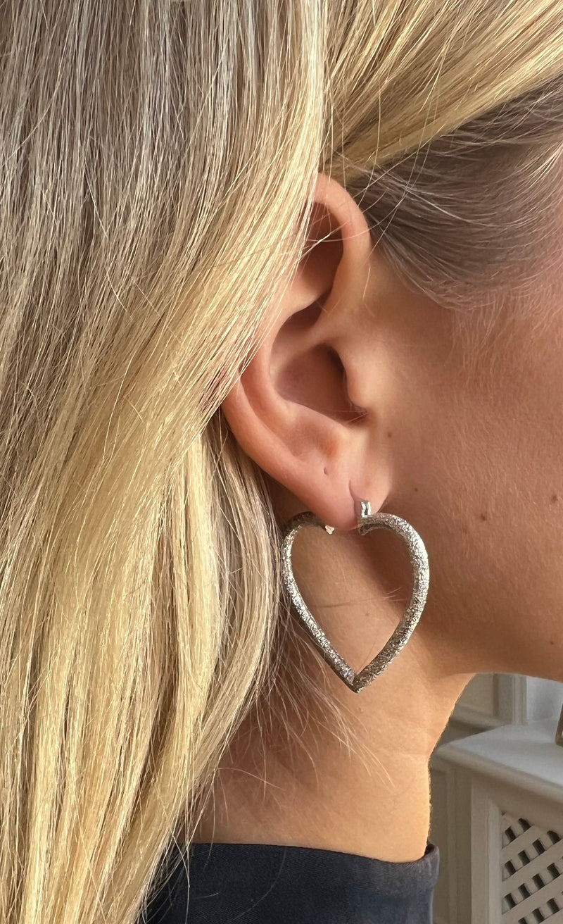 Timeless Eternal Love Hoops Silver