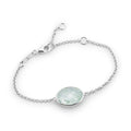 Paulina Petite Bracelet Aqua Green Silver - Charlotte Bonde Sthlm