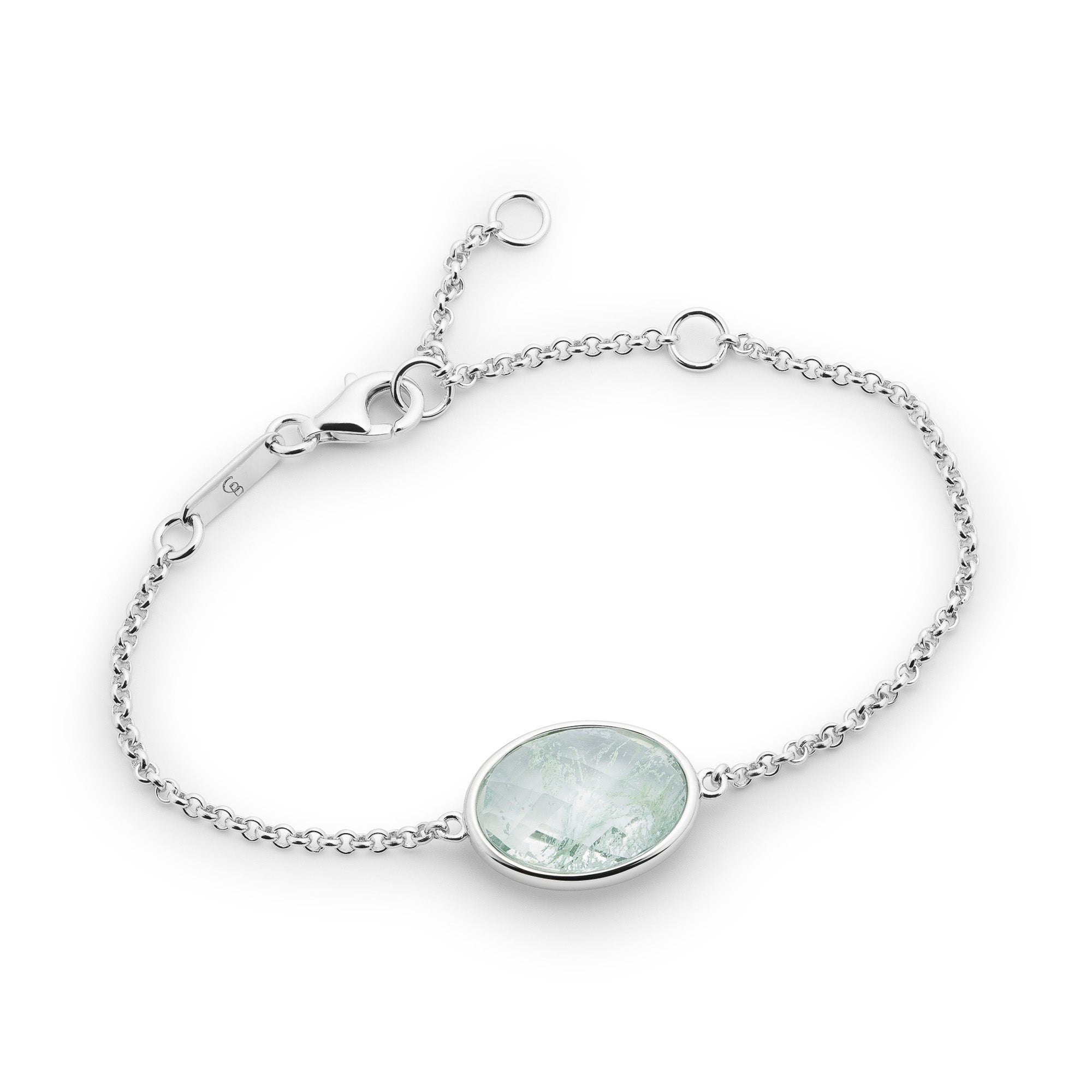 Paulina Petite Bracelet Aqua Green Silver - Charlotte Bonde Sthlm