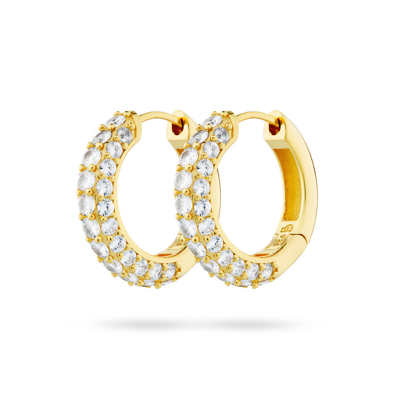 Timeless Chunky Hoops Rock Crystal - Charlotte Bonde Sthlm