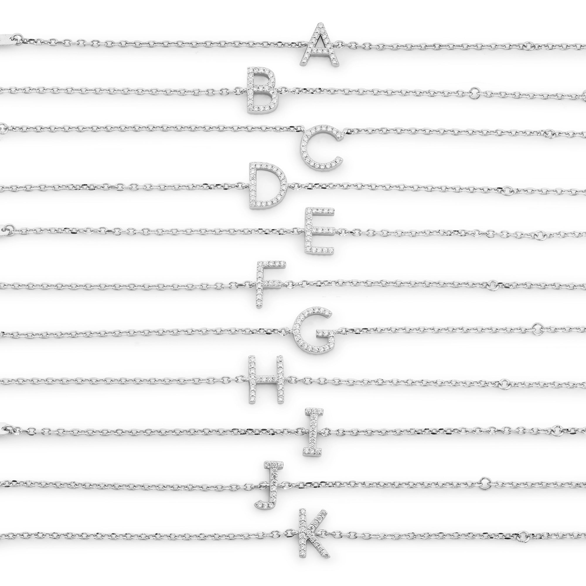 Irma Letter Bracelet Silver - Charlotte Bonde Sthlm