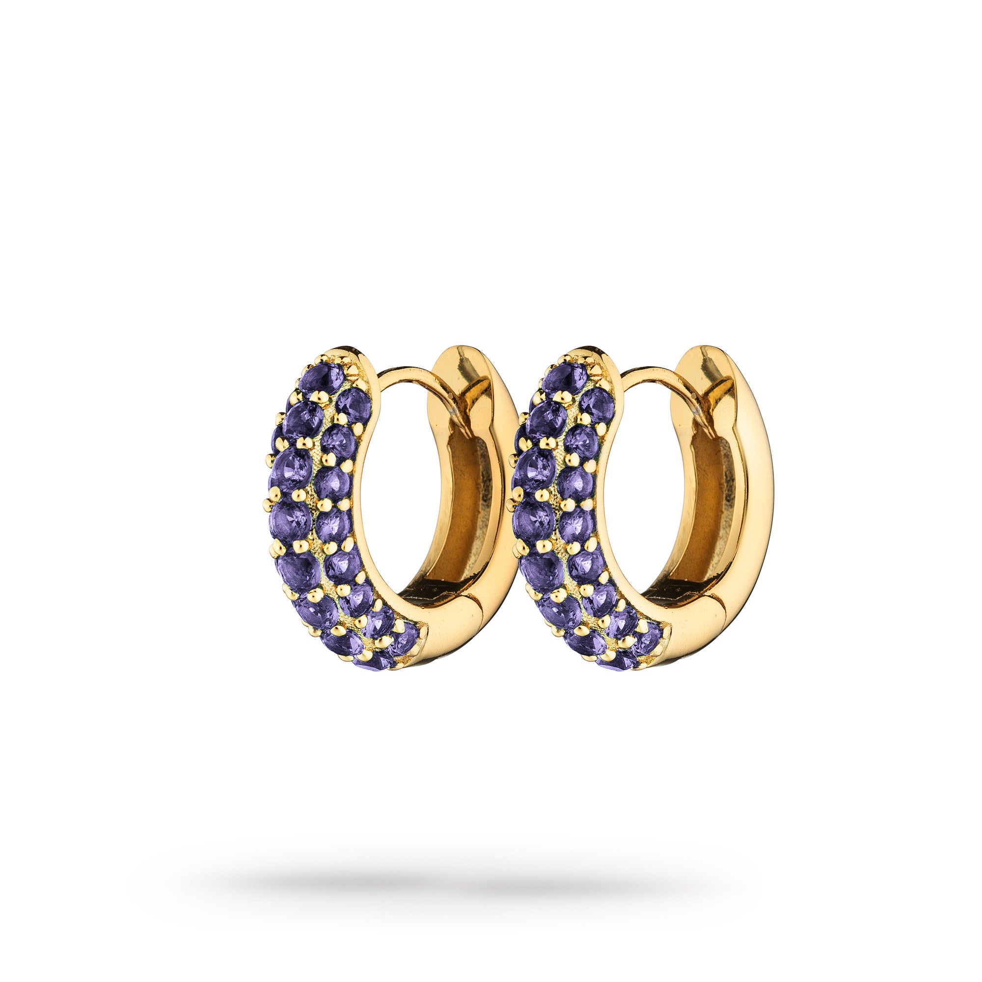 Timeless Tiny Hoops Amethyst Crystal - Charlotte Bonde Sthlm