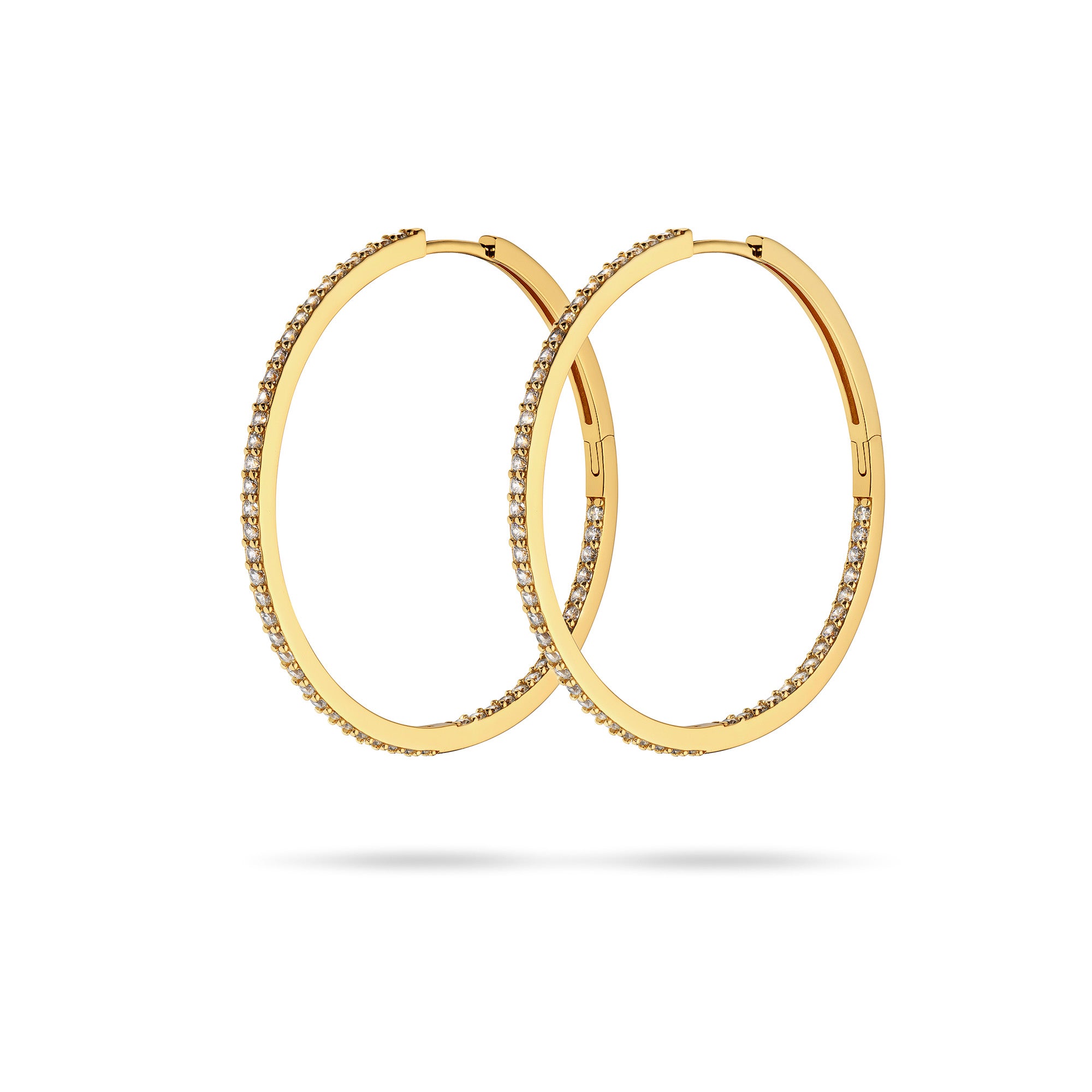 Irma Eternity Amazon Hoops Rock Crystal - Charlotte Bonde Sthlm