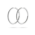 Irma Eternity Amazon Hoops Black Spinel Silver - Charlotte Bonde Sthlm