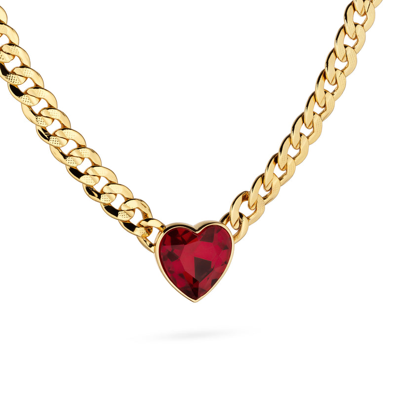 Eternal Love Vanity Necklace Red Crystal