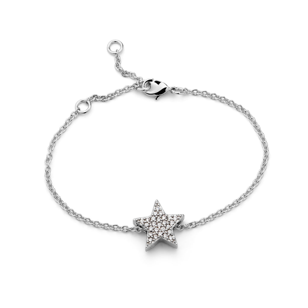 Timeless Eternal Love Star Bracelet Rock Crystal Silver - Charlotte Bonde Sthlm