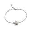 Timeless Eternal Love Star Bracelet Rock Crystal Silver