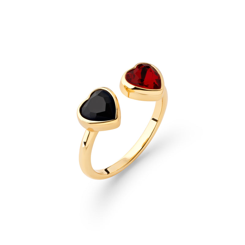 Eternal Love Vanity Mix Ring Red/Black Crystal